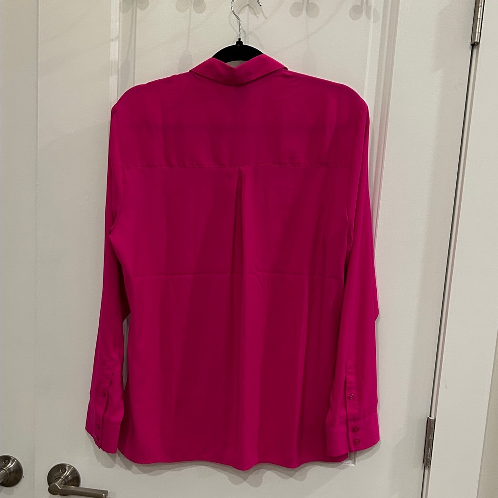Express Fuchsia Button-Down Shirt - Picture 2 of 2